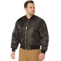 MA-1 Bomber Jacket Flight Coat Air Force Military Solid Black Reversible... - $56.29+
