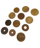 Lot of 13 Vintage Tokens Trade Transportation Tax Arcade - $34.60