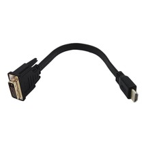 1Ft Flat Slim High Speed Bi-Directional Dvi (24+1) Male To Hdmi Male Adapter Cab - £14.14 GBP