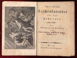 1805 Österreichischer Taschenkalender Ilustrated Lithograph Calendar German - £173.36 GBP