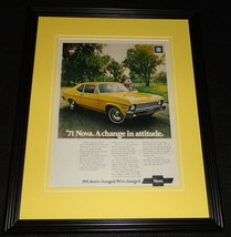 1971 Chevrolet Nova 11x14 Framed ORIGINAL Vintage Advertisement - £35.68 GBP