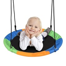 Cloth Round Swing 100cm With Hook Tree Swing Kids Hanging Web Oxford Outdoor - £31.96 GBP