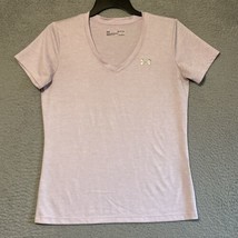 Under Armour Womens Light Purple Twist Tech V Neck T Shirt Size Small - $10.89