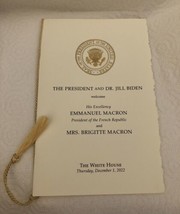Biden White House France Macron State Visit Program Gold Eagle Seal Democrat - £38.38 GBP
