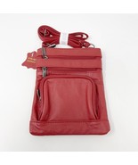 MAZE Exclusive Red Soft Leather Crossbody Bag - Adjustable Strap - NEW - $291.99 MXN