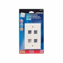 Monster Cable Multi-Media Keystone Wall Plate 4 Port Almond - £27.82 GBP