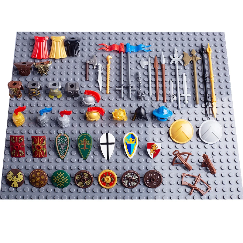 Play Medieval Soldier Weapon Building Blocks Military Arms Accessories Castle Kn - £23.32 GBP