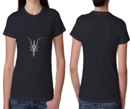 Goat head Satanic  Black Cotton t-shirt Tees For Women - $14.53+