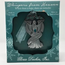 Christmas Tree Ornament Duchin Angel Where there is Hope there Are Miracles - $13.54