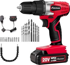 20V Max Lithium-Ion Cordless Drill Set, Power Drill Kit With Battery And - £38.98 GBP