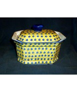 Vintage/New Ceramika Artystyczna Octagon Traditional 1 Cake Box Containe... - $137.61