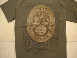 Guinness Extra Stout Beer Lager Drinking College Party Forest Green T Shirt S - £13.76 GBP