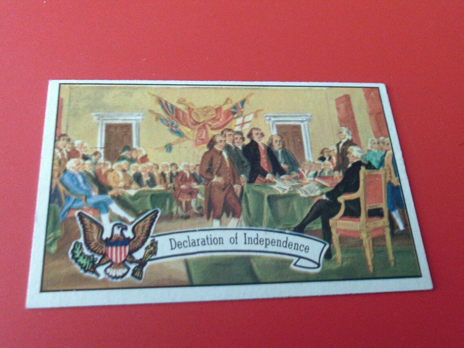 1956 TOPPS  U.S. PRESIDENTS # 2   DECLARATION  OF  INDEPENDENCE    SOME BACK GUM - $189.99