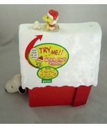1990 Peanuts Light Up Musical Christmas Snoopy Dog House Candy Dispenser... - £23.69 GBP
