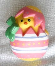 Super Cute Chick coming out of  Easter Egg Brooch 1990s vintage 1 3/4&quot; - £10.18 GBP