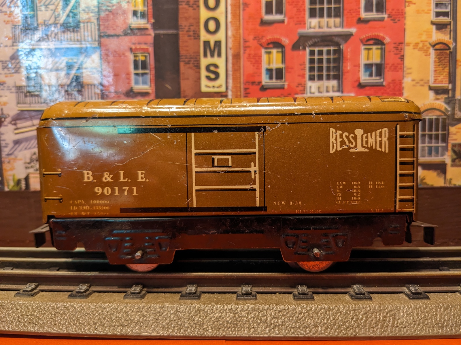 Marx Trains  B&LE Bessemer Boxecar  Solid Door  # 90171F (555) Item image 3