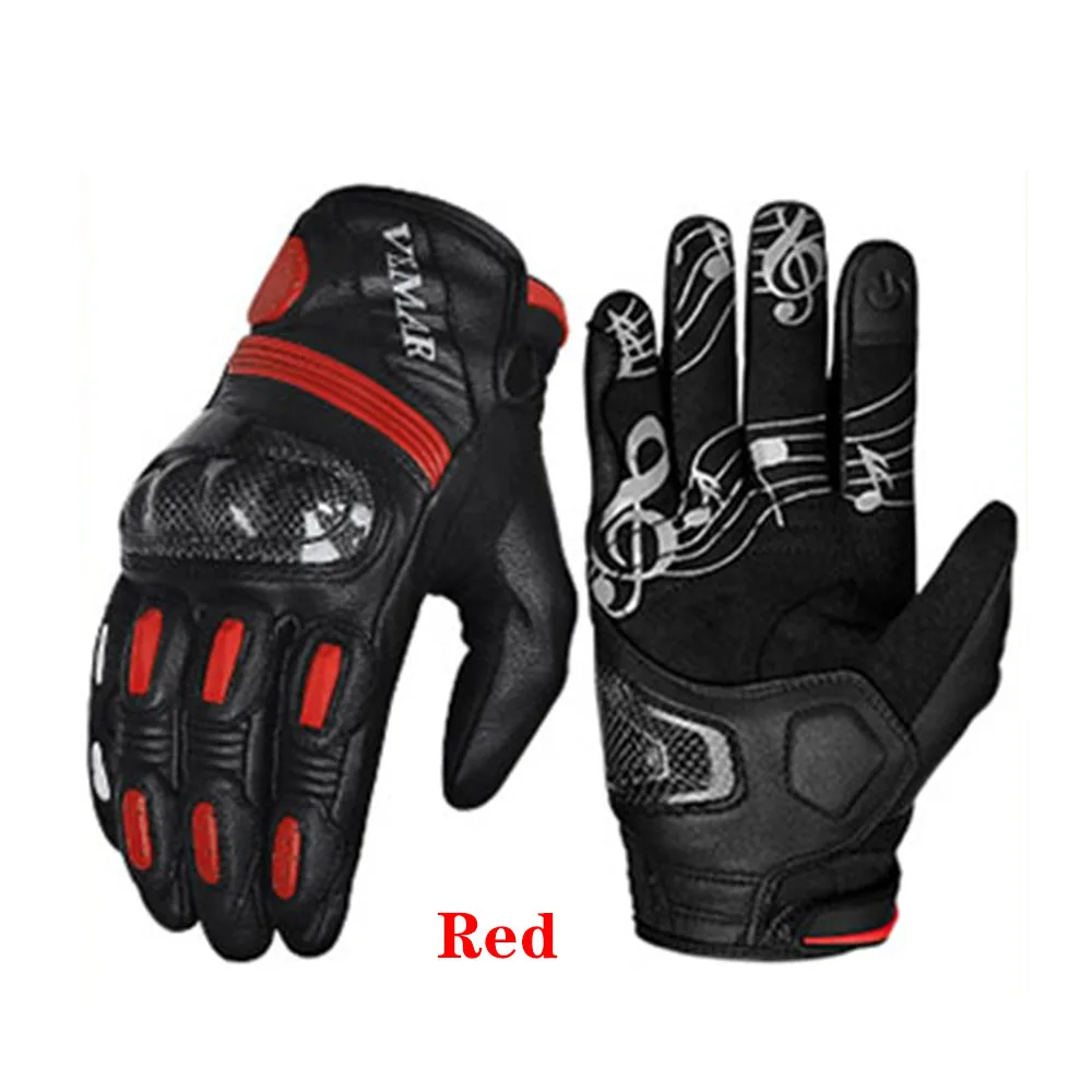 Vemar Leather Gloves Moto Guantes Motorcycle  Off Road Luvas Touch Screen Phone  - £196.75 GBP