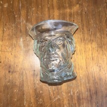 Vintage Avon Paul Revere Revolutionary Soldier Patriot Clear Glass EMPTY 3½&quot; - £9.32 GBP