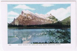 Alberta Folkard Postcard Mt Rundle Vermilion Lake Rocky Mountains - £1.69 GBP