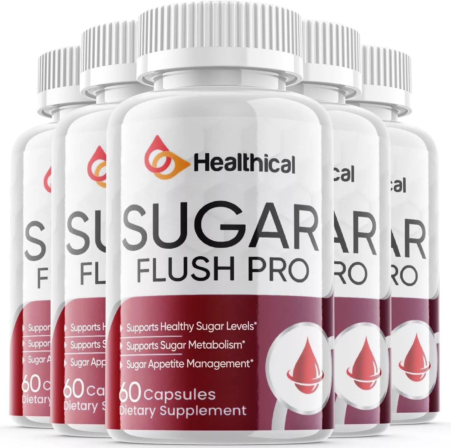 5 - Sugar Flush Pro - Blood Sugar Support Pills, Extra Strength - 300 Capsules - £97.55 GBP