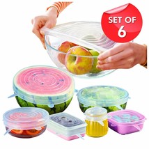 Orblue Silicone Stretch Lids, 6-Pack of Various Sizes for Different Shapes - £3.98 GBP