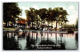 The Swan Boat Deering Oaks Portland Maine ME UNP UDB Postcard Y7 - £3.12 GBP