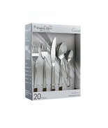 MegaChef Cravat 20 Piece Flatware Utensil Set, Stainless Steel Silverwar... - €55,76 EUR