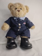  Build A Bear Light Brown Teddy Bear Plush Us Soldier with boot&#39;s 13&quot;  - £27.69 GBP