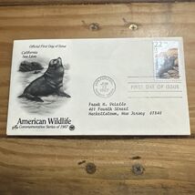US Stamps Artcraft FDC California Sea Lion American Wildlife  1987 Scott... - $4.95