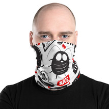 Funny Monsters NiceThink Black &amp; Red Breathable Washable Neck Gaiter - £13.10 GBP