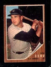 1962 Topps #169 Bob Cerv Vg+ Yankees *NY11664 - £4.24 GBP