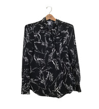 H&amp;M womens Black  long sleeve v Neck &amp; Tie blouse size 6 - £8.60 GBP