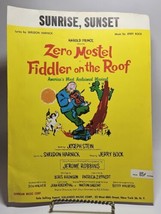 Vintage Sheet Music Sunrise, Sunset from &quot;Fiddler on the Roof&quot; 1964 Musical - £9.79 GBP
