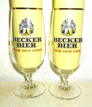 2 Becker Bier +1998 St.Ingbert Bier der Saar 0.2L German Beer Glasses - £11.98 GBP