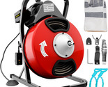 VEVOR Drain Cleaning Machine Drain Cleaner 50&#39; x 1/2&quot; Solid-Core Auger C... - $339.99