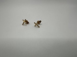 Vintage 9mm 14k GF Cross Stud Earrings - £12.65 GBP