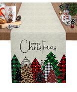 Merry Christmas Table Runner Buffalo Plaid Xmas Tree Cotton Linen 13x72 ... - $270.40 MXN Merry Christmas Table Runner Buffalo Plaid Xmas Tree Cotton Linen 13x72 ... - $270.40 MXN