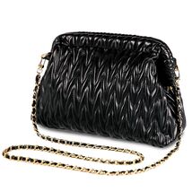 Homsunyi Women&#39;s Pleated Quilted PU Clutch Bag Evening Handbag - $307.87 MXN