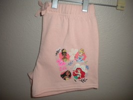 Disney Princess Girls Size 6 Pink Little Mermaid &amp; Others Sweat Shorts NWOT - £7.81 GBP