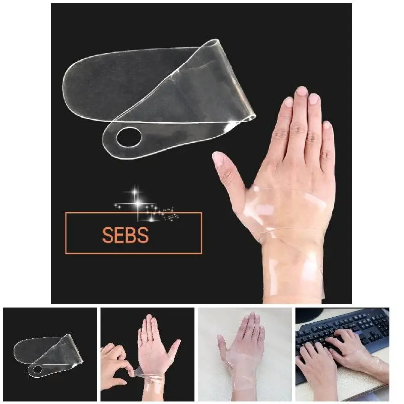 Sporting 1 Pair Transparent Wrist Relief Brace Wrap Silicone Bandage Support Wri - £24.04 GBP