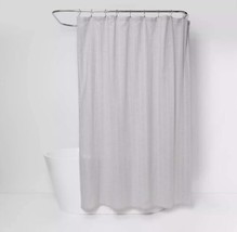 Threshold Shower Curtain Tonal Striped Fabric Gray 72&quot; x 72&quot; New With Tags. - £17.25 GBP