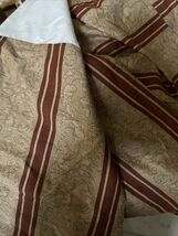 Ralph Lauren Bertrand Queen Bed Skirt Brown Rust Stripe Jardiniere 100% ... - $39.32