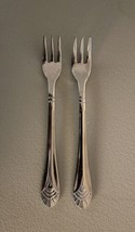 Walco Art Deco 18-10 Stainless Steel Lot of 2 Cocktail Forks 5 5/8&quot; each - $10.44