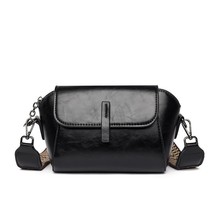 Women Handbag Wide Strap Oil Wax Hasp Closure Lady Shoulder Bag Crossbod... - $26.99