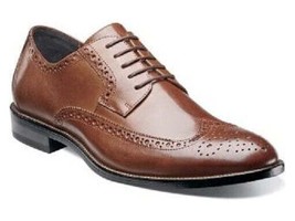 Stacy Adams Men shoes Cognac Garrison Wingtip Leather Oxford 24916-221 - £74.73 GBP