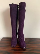 Pre-owned ALBERTO ZACO tall Purple Suede Boots SZ IT 37/US 7 Made in Italy - $118.80