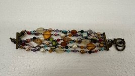 Cookie Lee Beaded Multi-strand Bracelet 7-10.5&quot; - $21.73