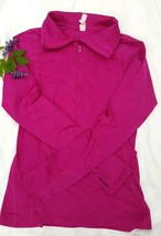 Under Armour Womens Long Sleeve 1/4 Zip Shirt Cold Gear Purple Magenta Size SM/P - $19.79