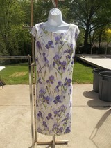 Nwot Alyx Fab Purple Iris Print Dress 20W - £27.96 GBP