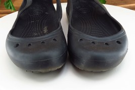 Crocs Women Sz 10 M Black Flat Synthetic Shoes - £15.78 GBP